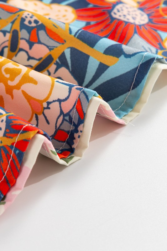 Ephirix™ Multicolor V Neck Half Sleeve Floral Shirt