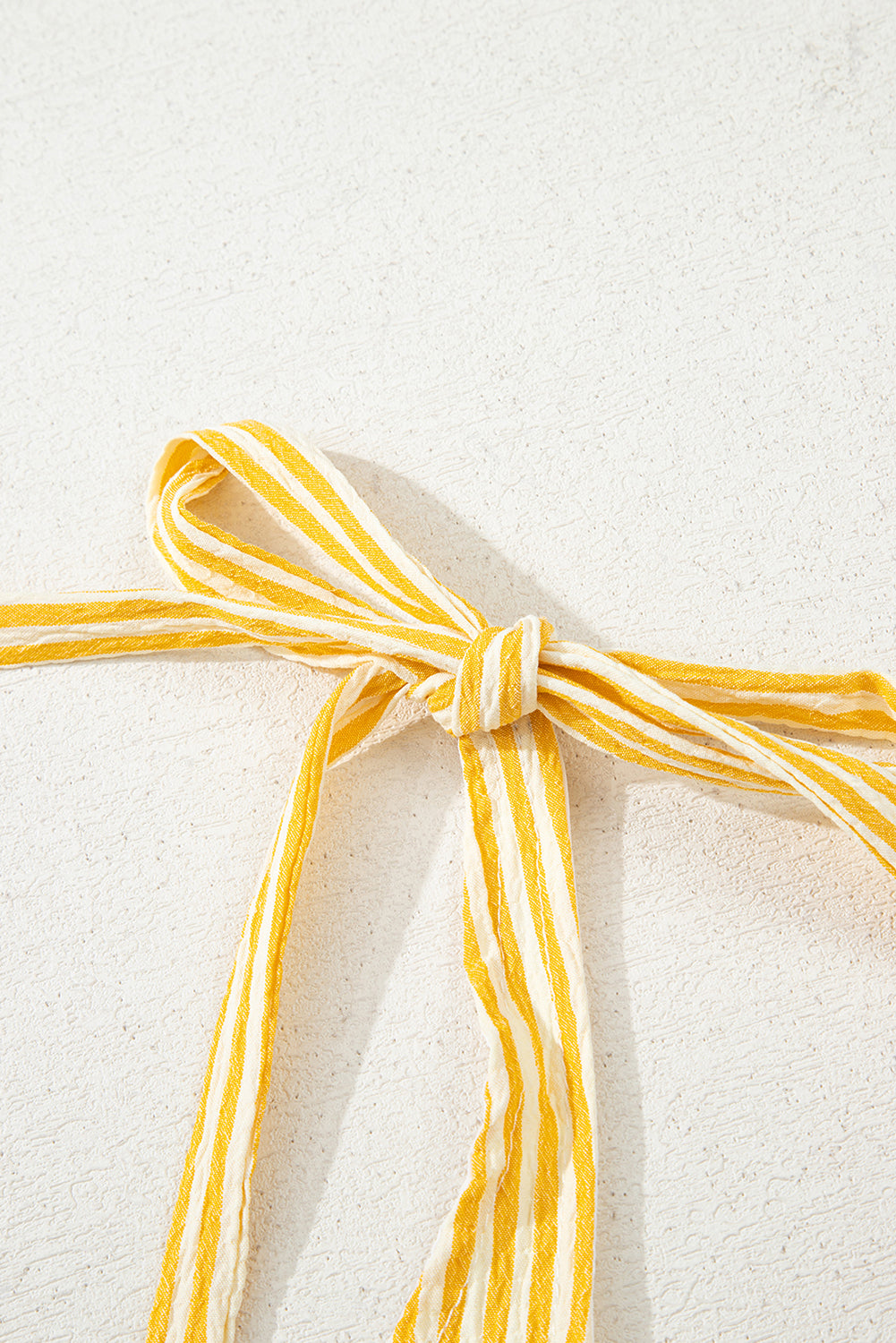 Ephirix™ Stripe Shoulder Tie Smocked Back Wide Leg Casual Romper