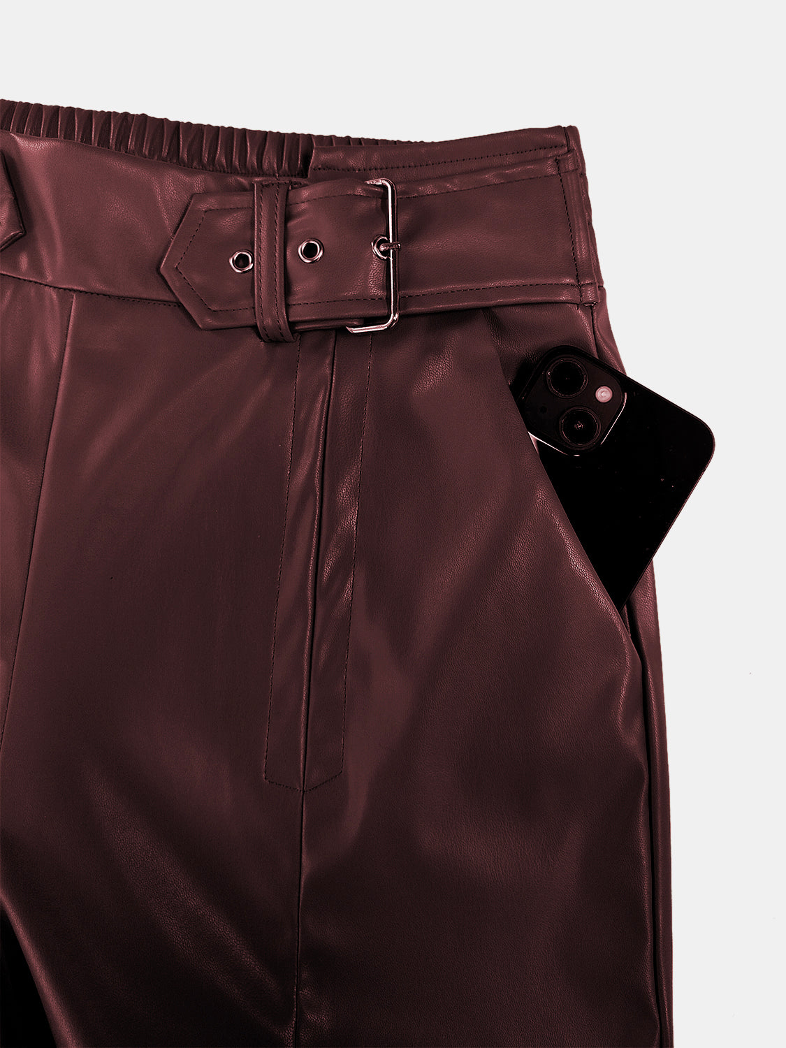 Ephirix™ Half Elastic Waist Wide Leg Pants