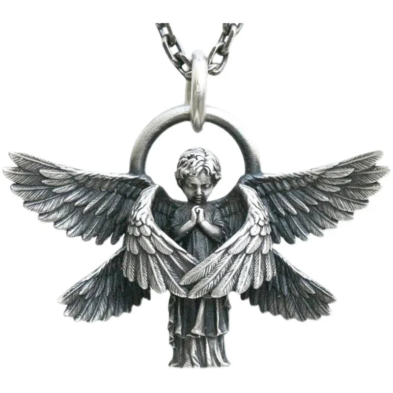 Ephirix™ Guardian Angel Wings Cross Pendant Necklace