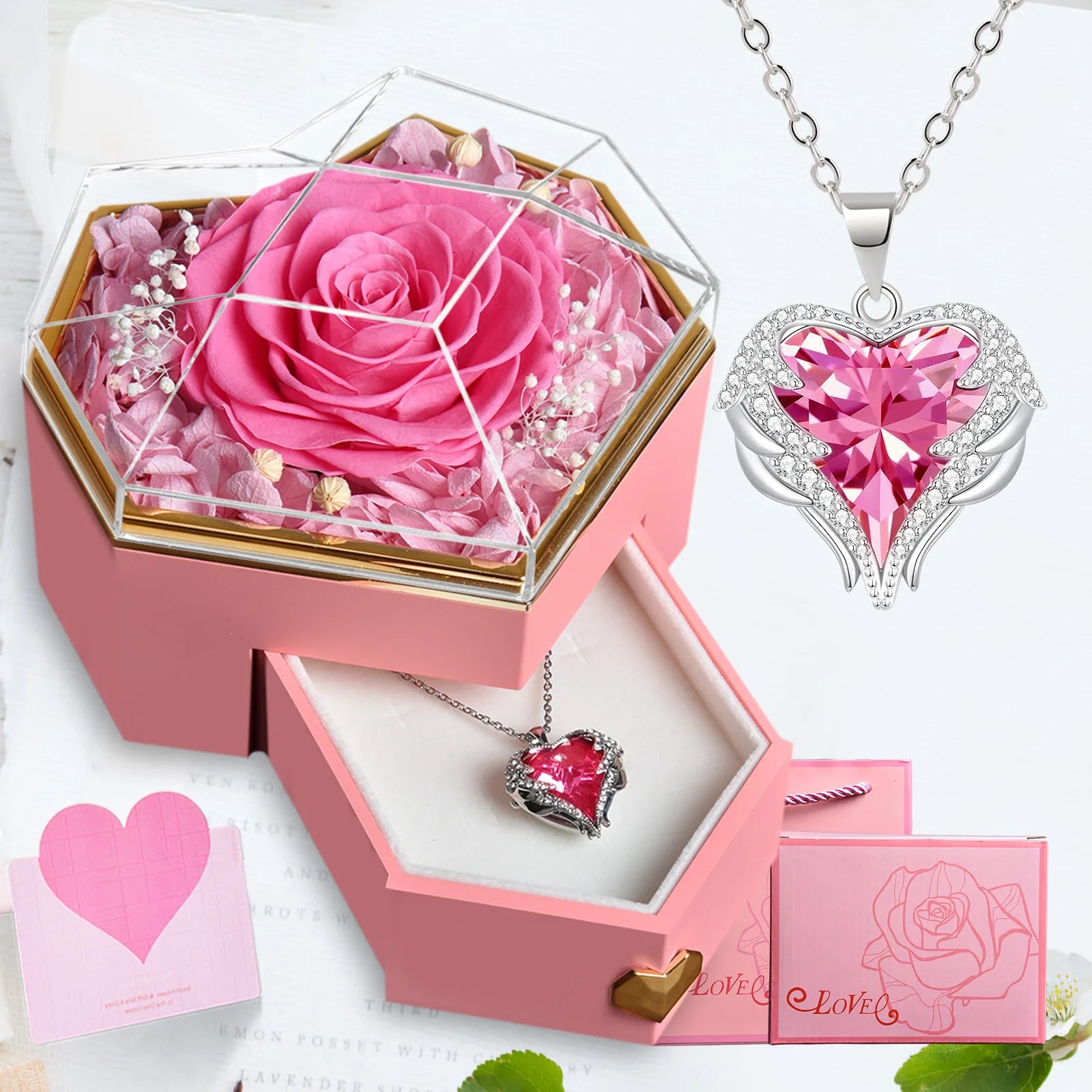 Ephirix™ Everlasting Love: Ocean Heart Necklace Gift Set