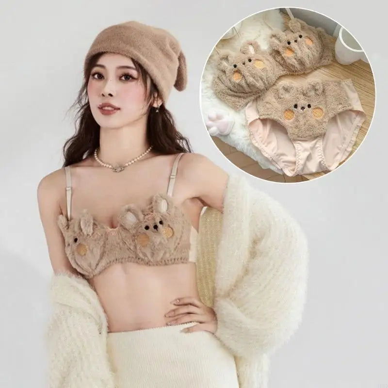 Teddy Lingerie™ – Plush Fur Trim for Winter Nights