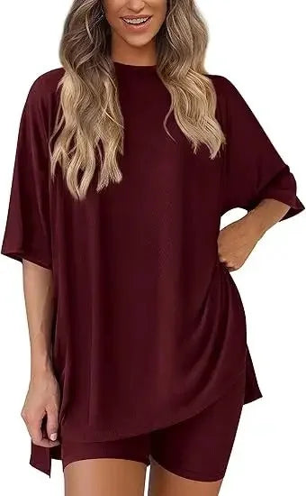 Ephirix™ Breezy Lounge Duo – Oversized Shirt & Shorts Set for Ultimate Comfort!
