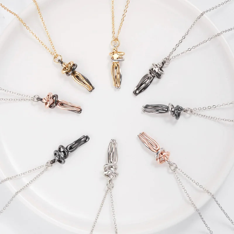 Ephirix™ Forever Embrace: The Hug Couple Necklace