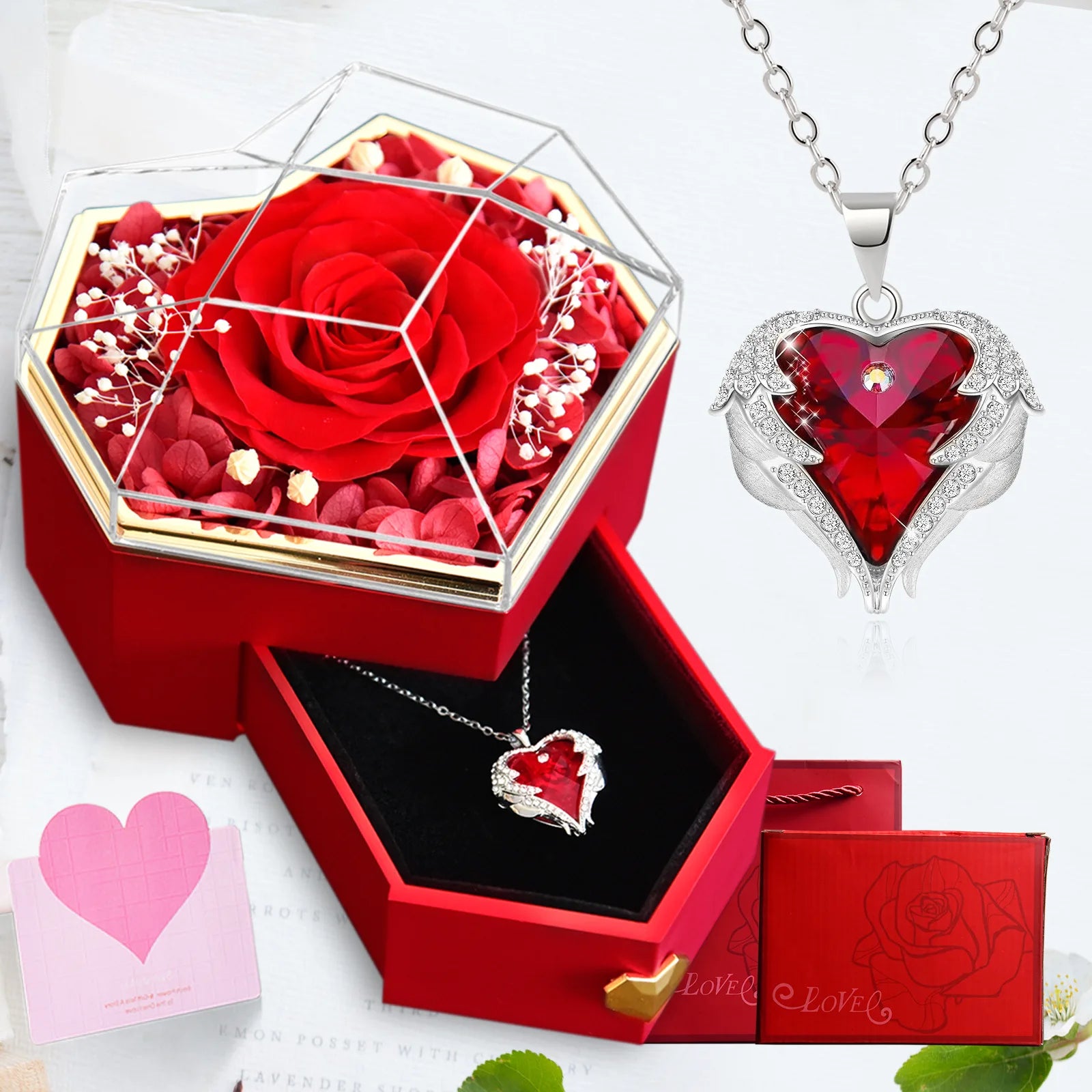 Ephirix™ Everlasting Love: Ocean Heart Necklace Gift Set