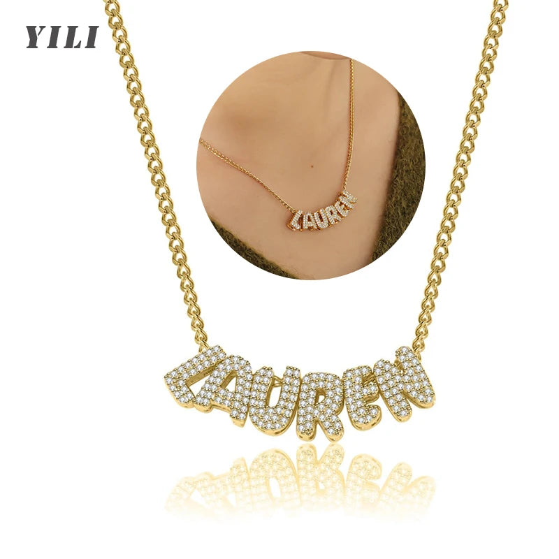 Ephirix™ Personalized Name Bubble Necklace – Your Story, Your Style