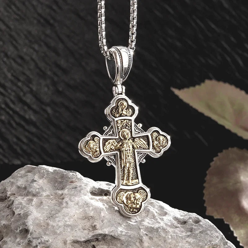 Ephirix™ Guardian Angel Wings Cross Pendant Necklace
