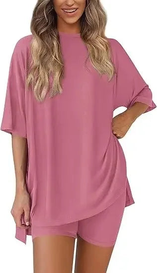 Ephirix™ Breezy Lounge Duo – Oversized Shirt & Shorts Set for Ultimate Comfort!