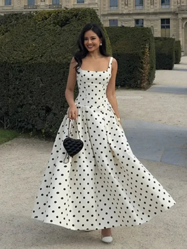 Ephirix™ Polka Dot Maxi Dress