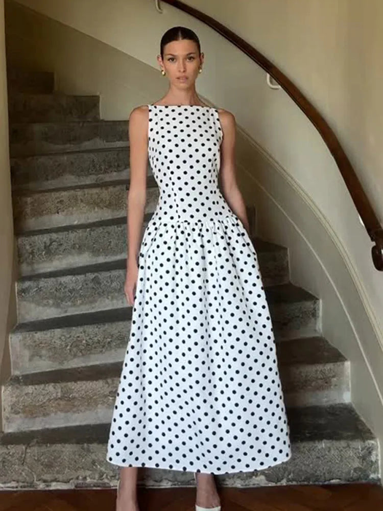 Ephirix™ Polka Dot Maxi Dress