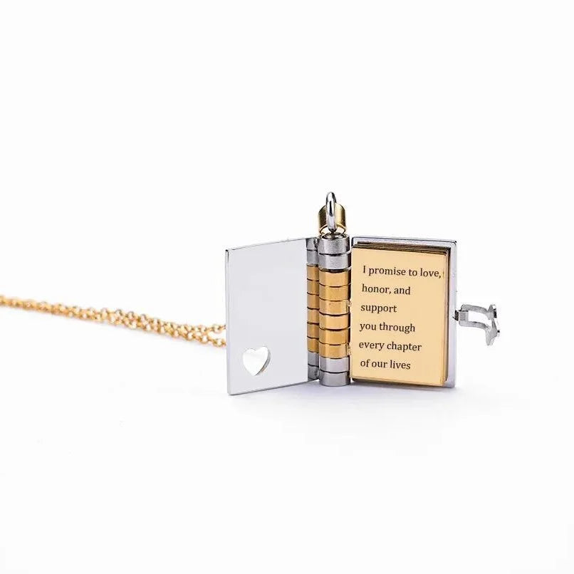 Ephirix™ Words Close to Your Heart: The Personalized Book Necklace