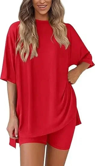 Ephirix™ Breezy Lounge Duo – Oversized Shirt & Shorts Set for Ultimate Comfort!