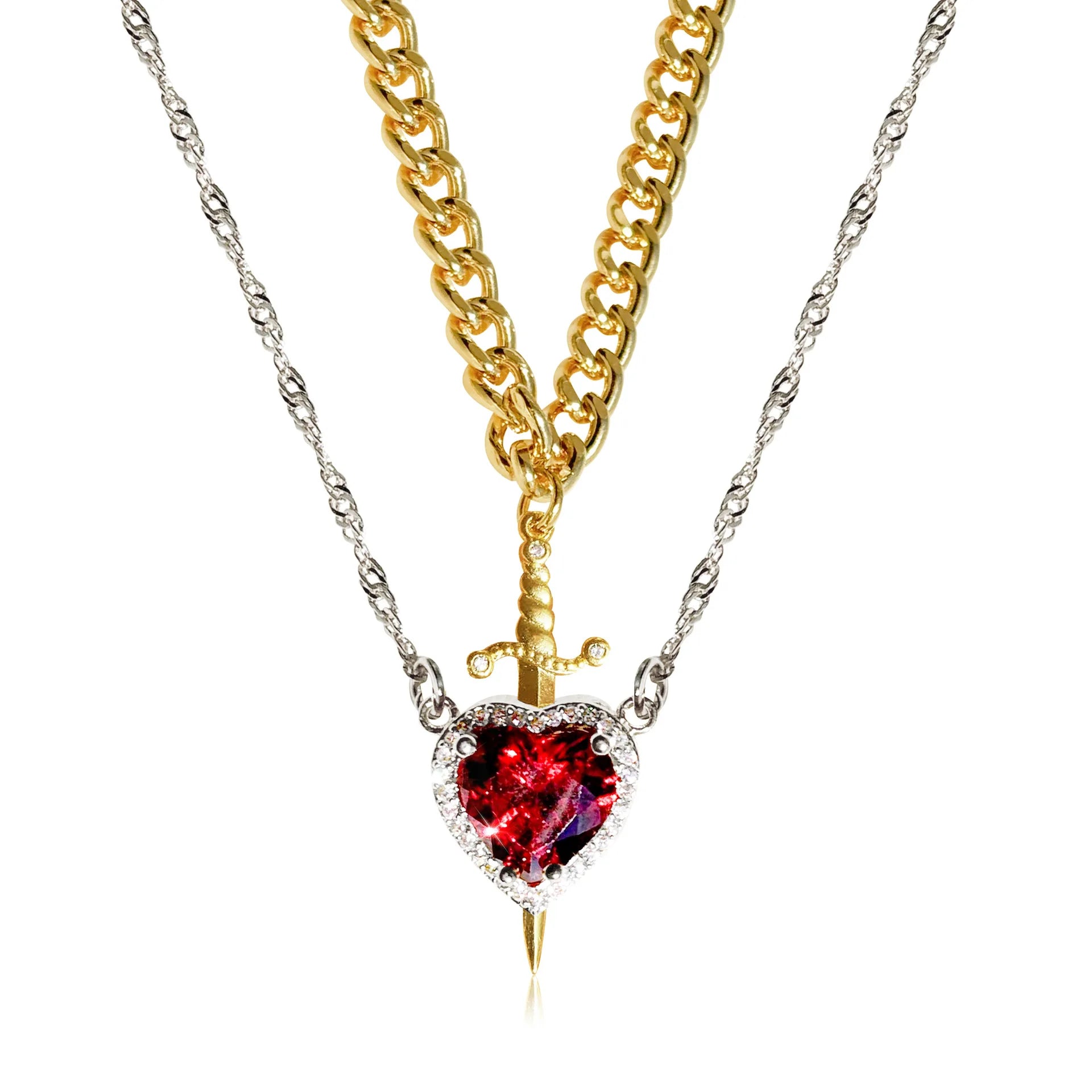 Ephirix™ Heart & Sword Necklace
