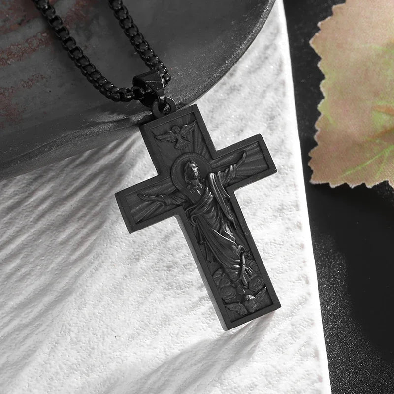 Ephirix™ Guardian Angel Wings Cross Pendant Necklace