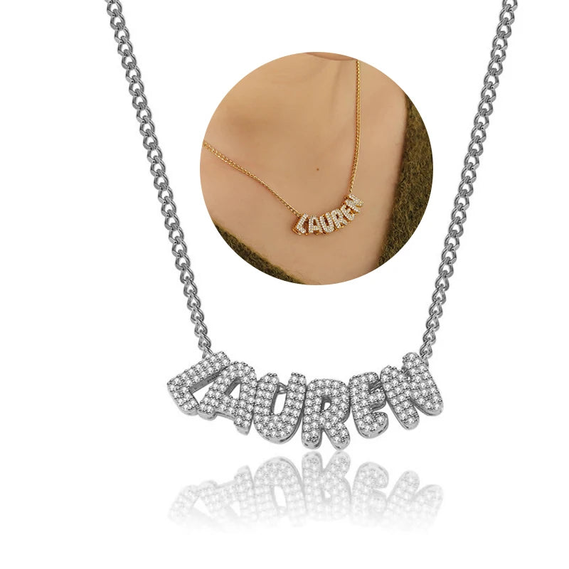 Ephirix™ Personalized Name Bubble Necklace – Your Story, Your Style