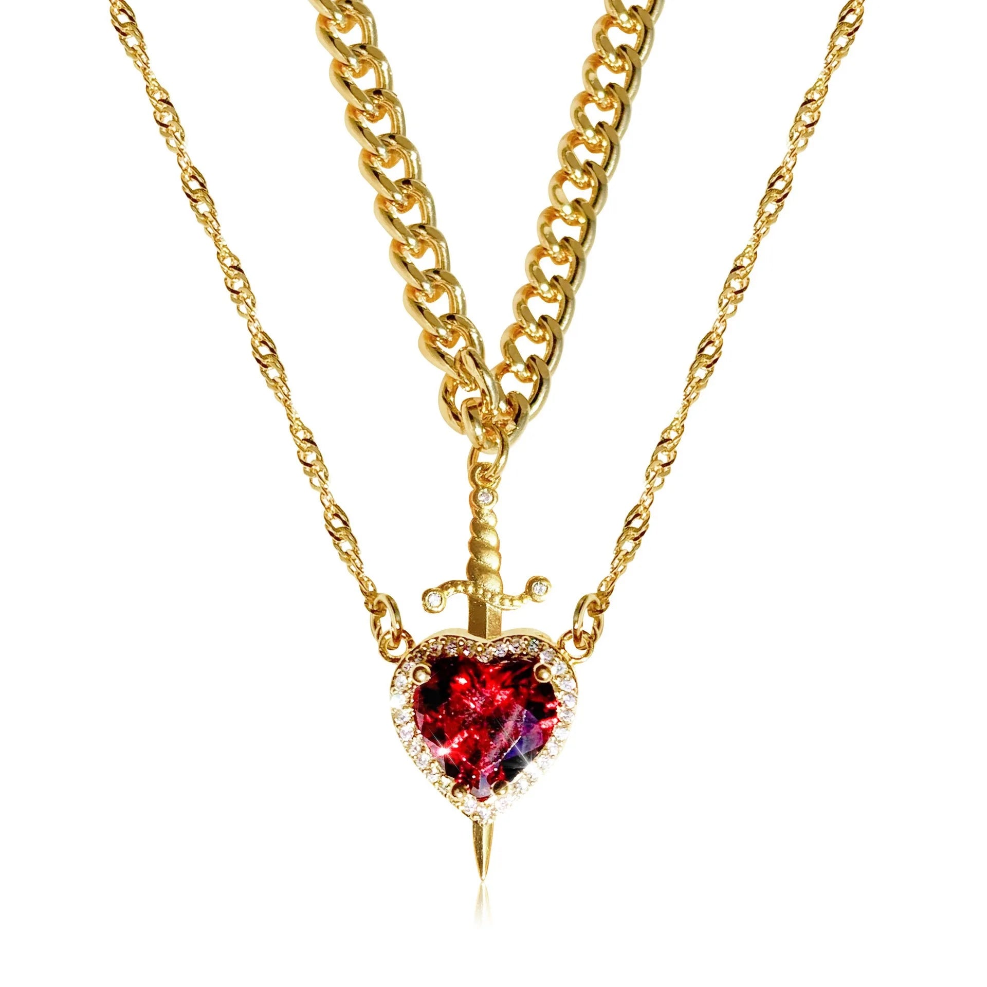 Ephirix™ Heart & Sword Necklace