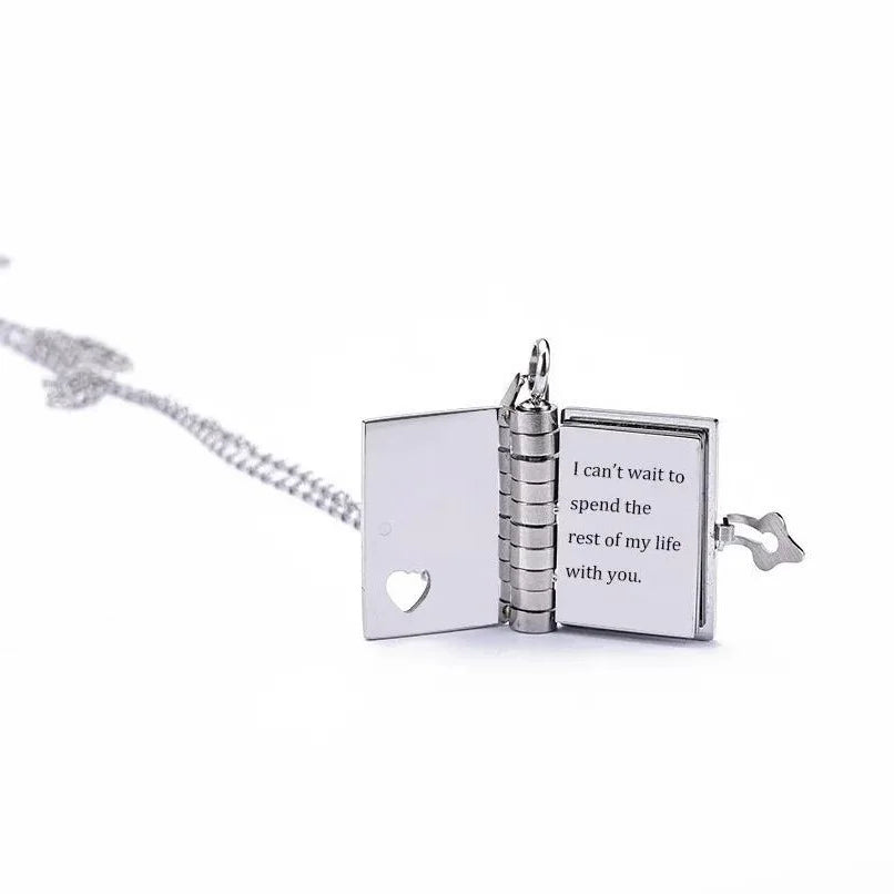 Ephirix™ Words Close to Your Heart: The Personalized Book Necklace