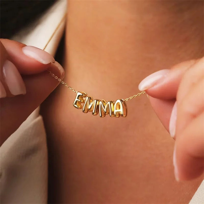 Ephirix™ Personalized Name Bubble Necklace – Your Story, Your Style