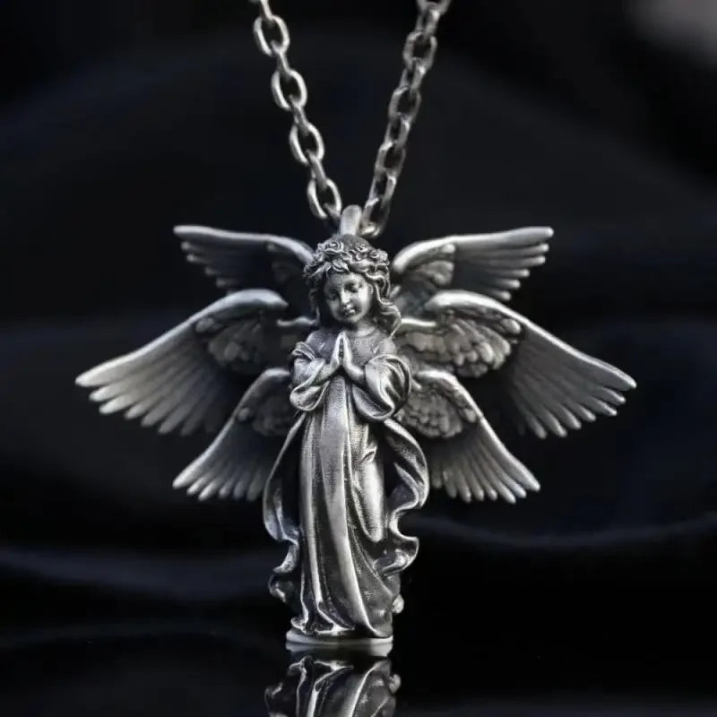 Ephirix™ Guardian Angel Wings Cross Pendant Necklace