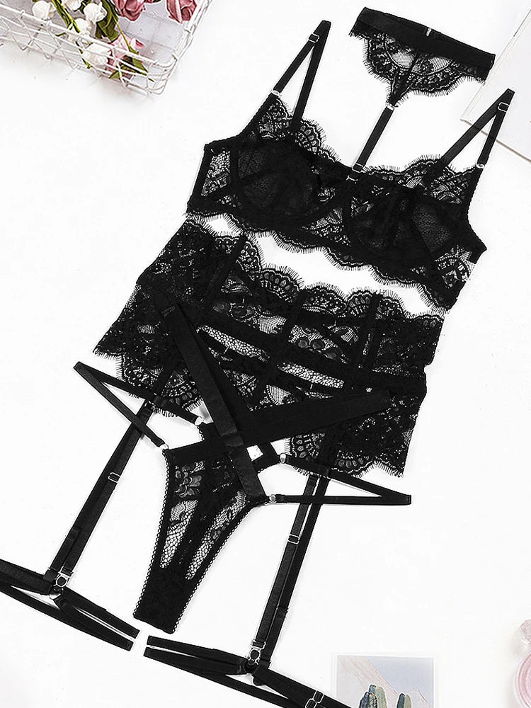 Ephirix™ Red Lingerie Lace Pajamas Lingerie One-piece Lingerie Net Lingerie