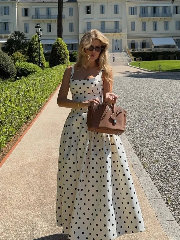 Ephirix™ Polka Dot Maxi Dress