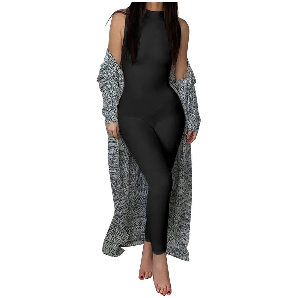 Ephirix™ Sleeveless slim high waist sports jumpsuit