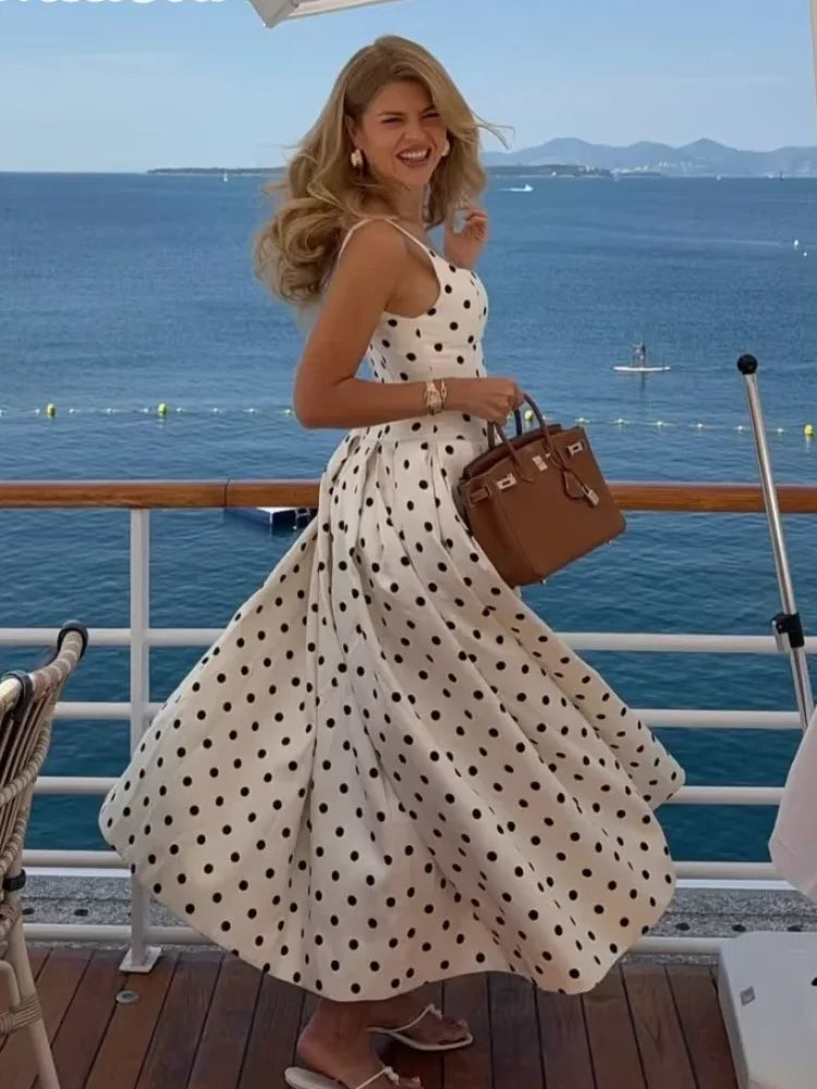 Ephirix™ Polka Dot Maxi Dress