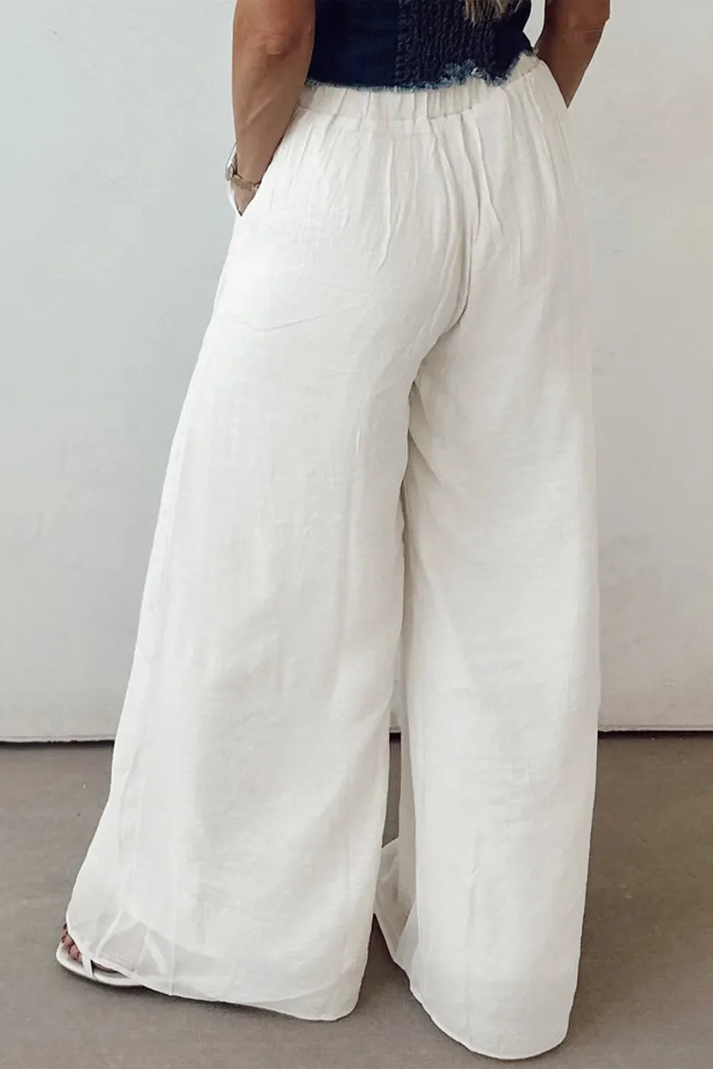 Ephirix™ Flowy Wide Leg Pants with Drawstring Waist